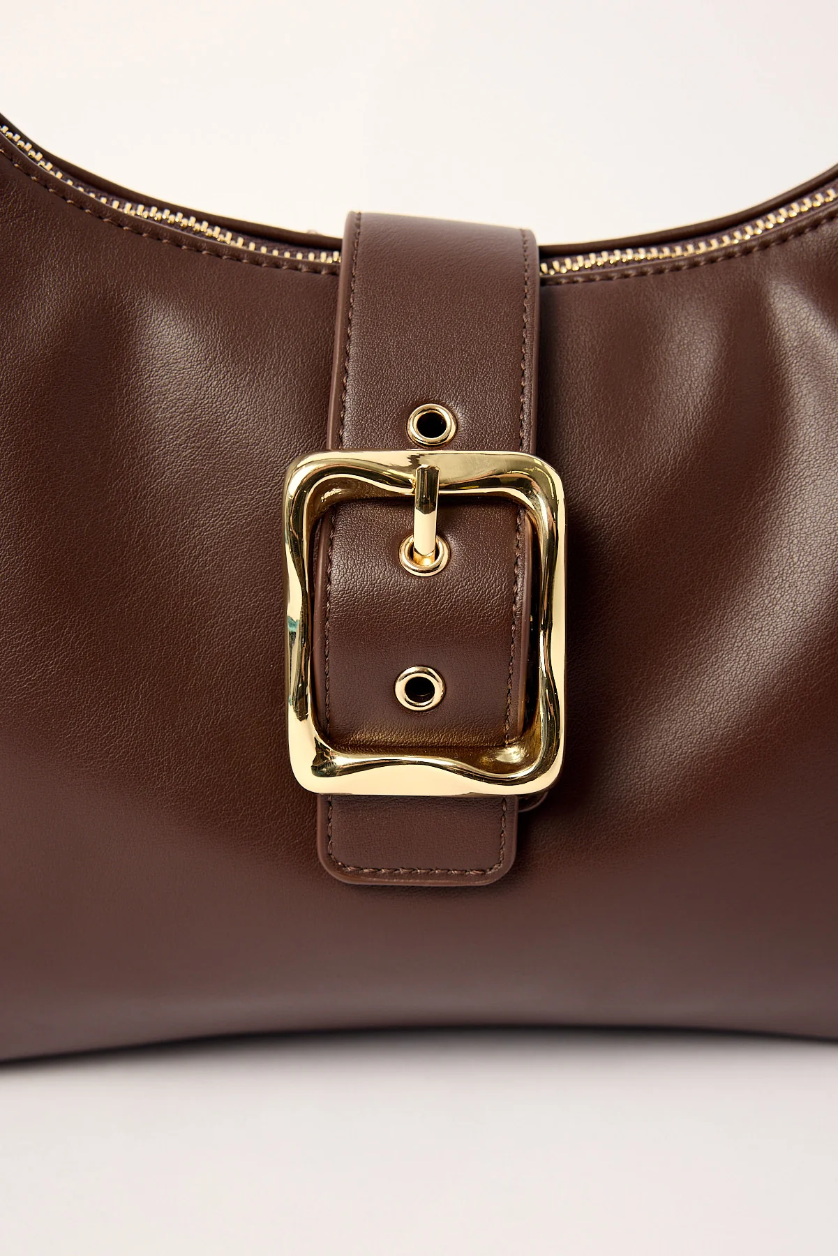 Perfect Stranger Enola Buckle Tote Bag Brown - Image 2