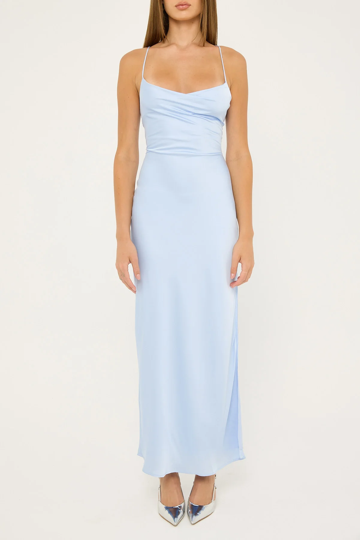 Perfect Stranger Evie Recycled Maxi Dress Baby Blue - Image 7