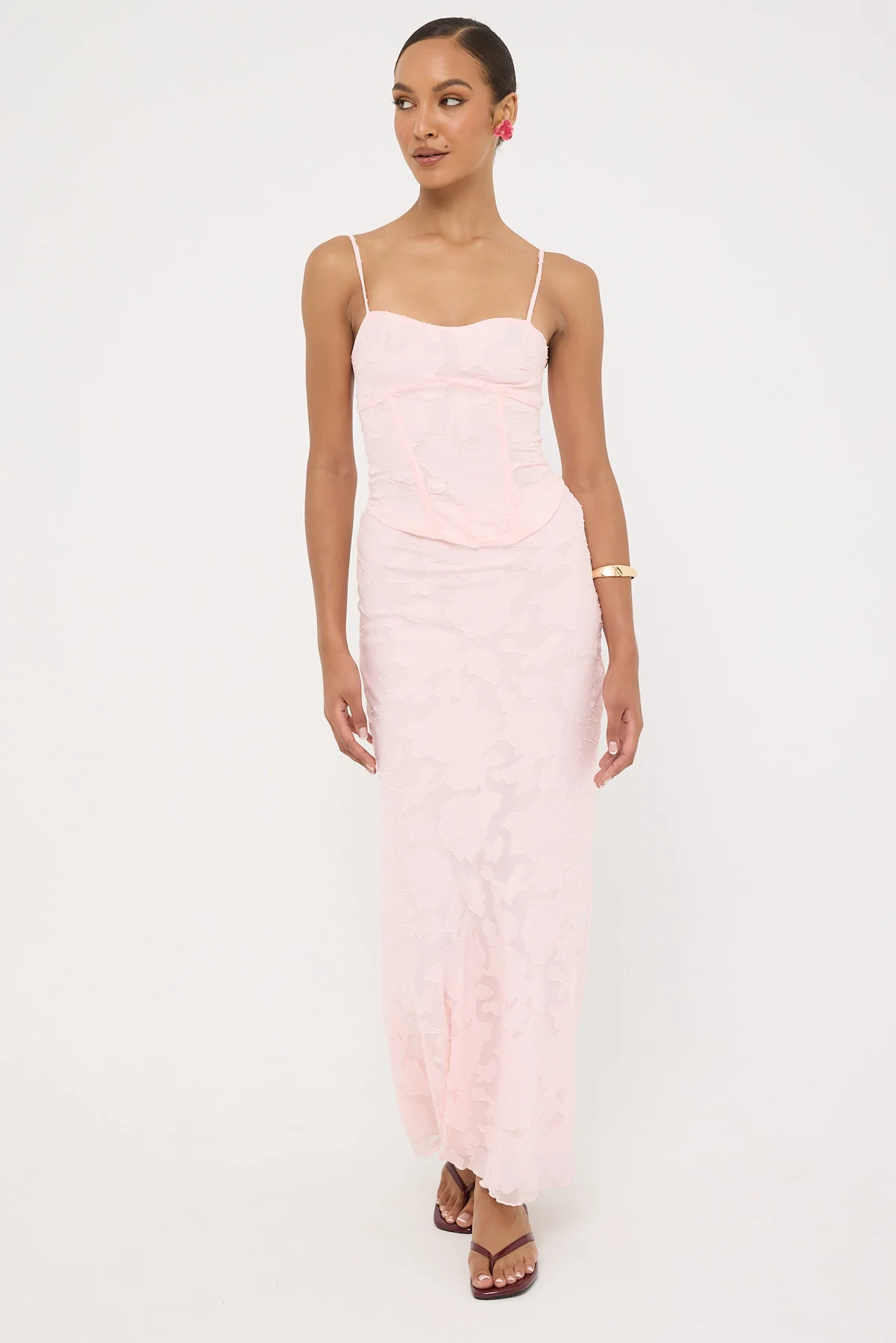 Perfect Stranger Evon Maxi Skirt Pink