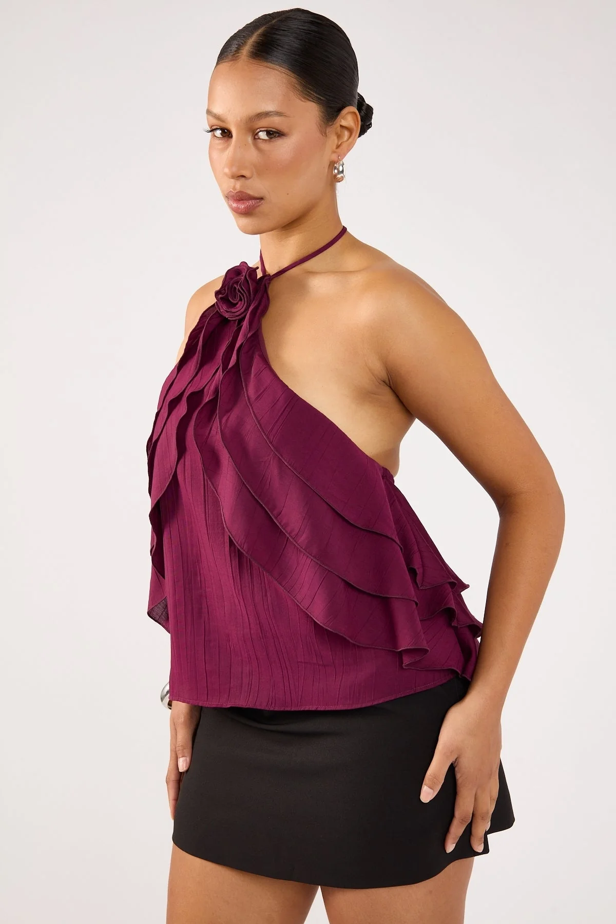 Perfect Stranger Flossie Halter Top Plum - Image 6