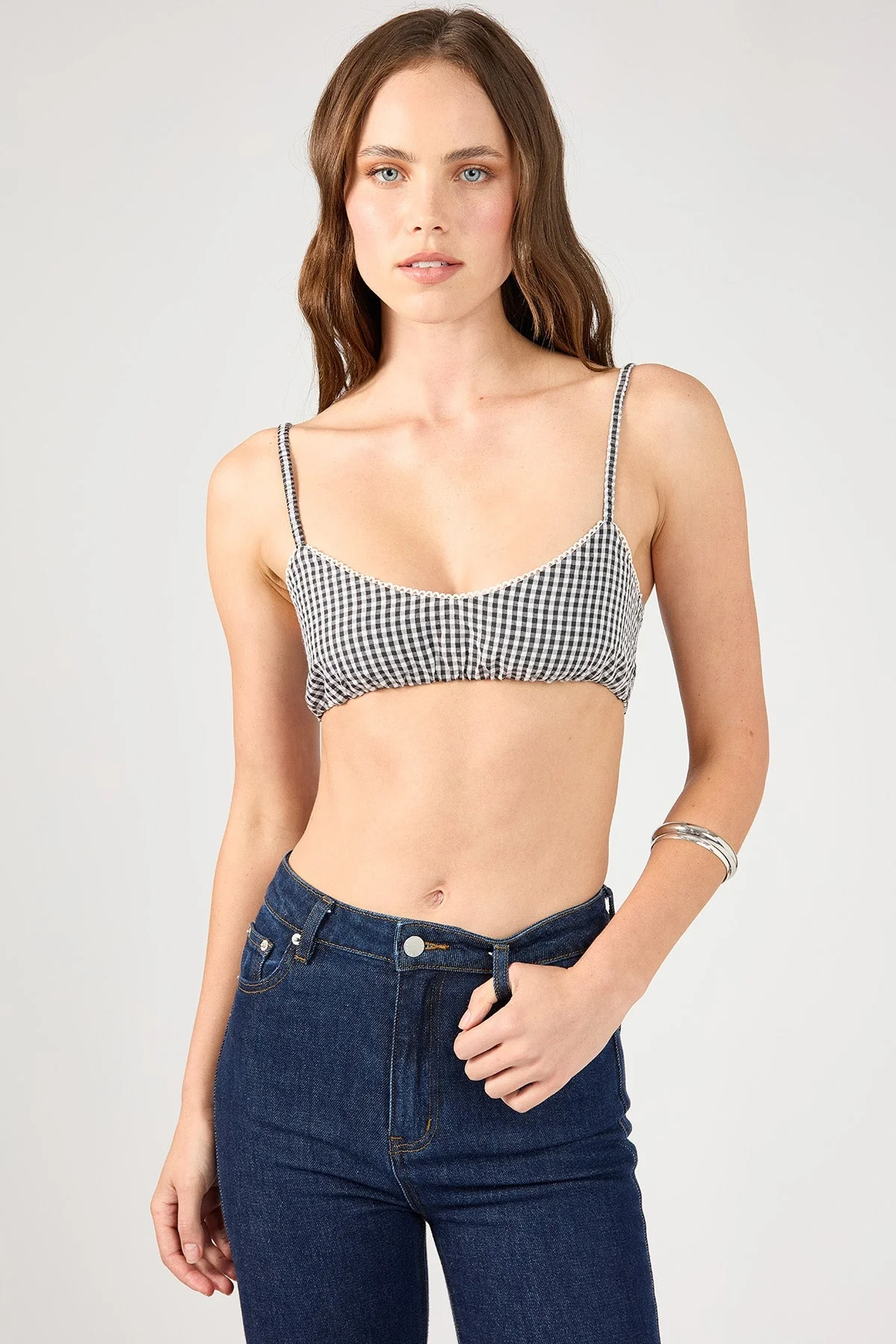 Perfect Stranger Garden Party Bralette Black Print