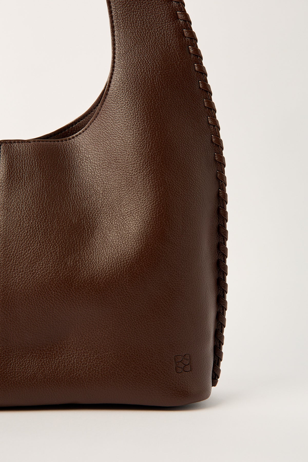 Perfect Stranger Gianna Braided Slouch Bag Choc - Image 2