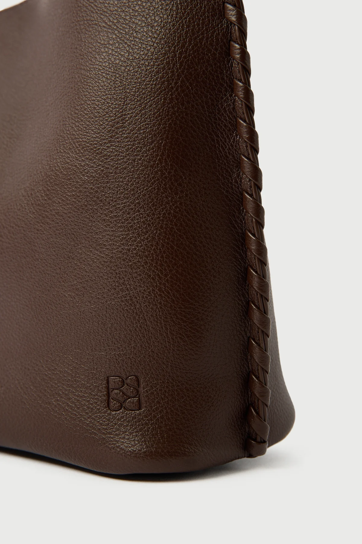 Perfect Stranger Gianna Braided Slouch Bag Choc - Image 5
