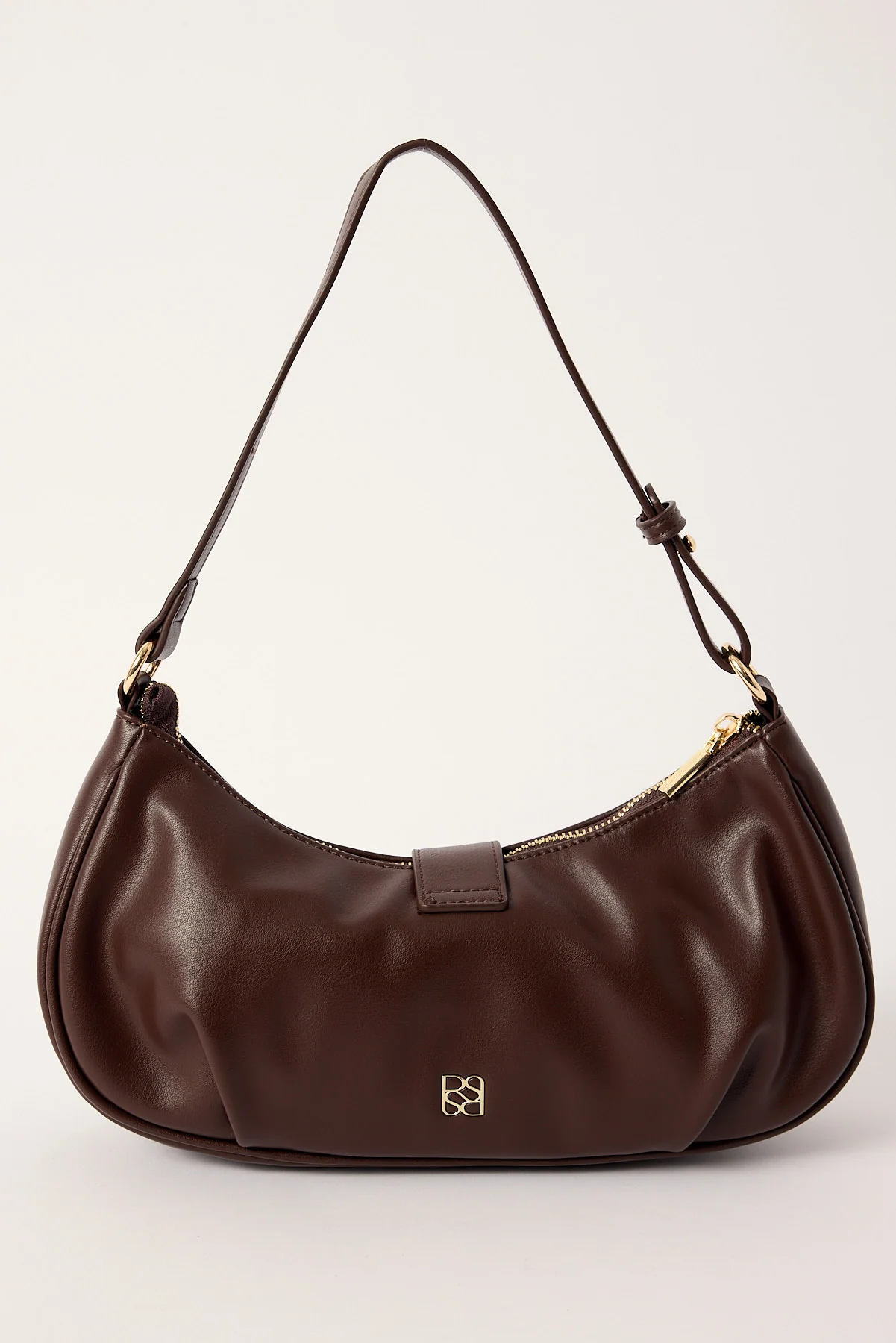 Perfect Stranger Gracie Clasp Shoulder Bag Brown - Image 3