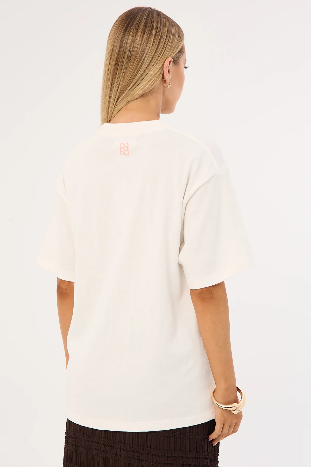 Perfect Stranger In My Bag Oversized T-Shirt White - Image 5