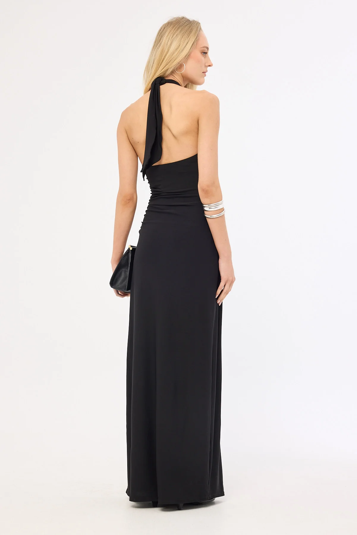 Perfect Stranger Isla Halter Twist Maxi Dress Black - Image 5