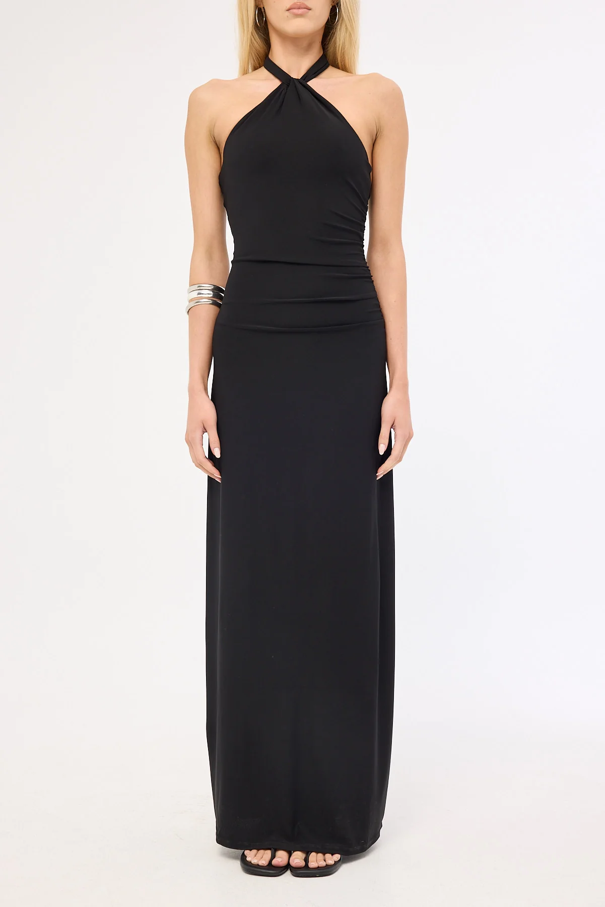 Perfect Stranger Isla Halter Twist Maxi Dress Black - Image 7