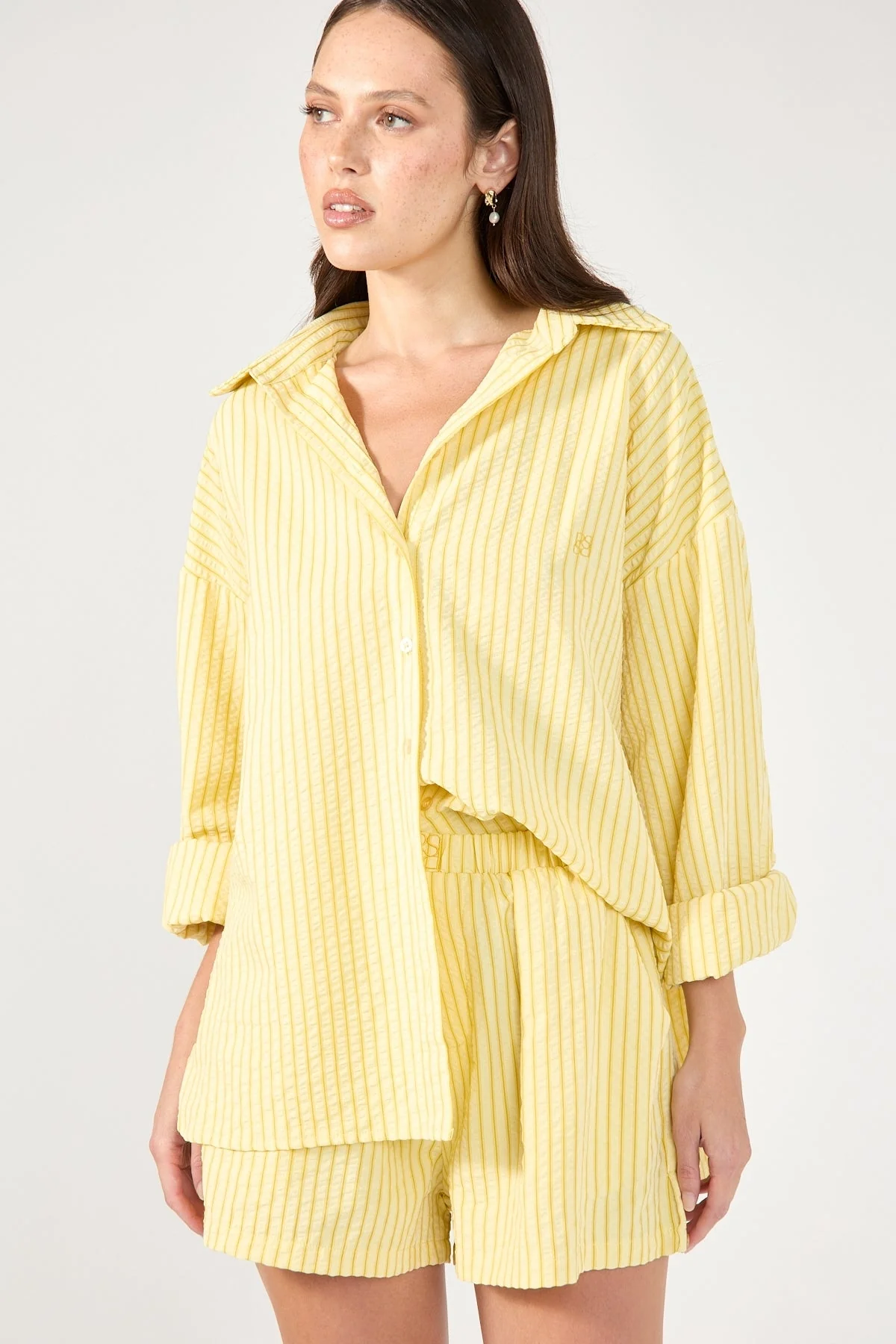 Perfect Stranger Kaili Stripe Short Lemon Stripe - Image 3