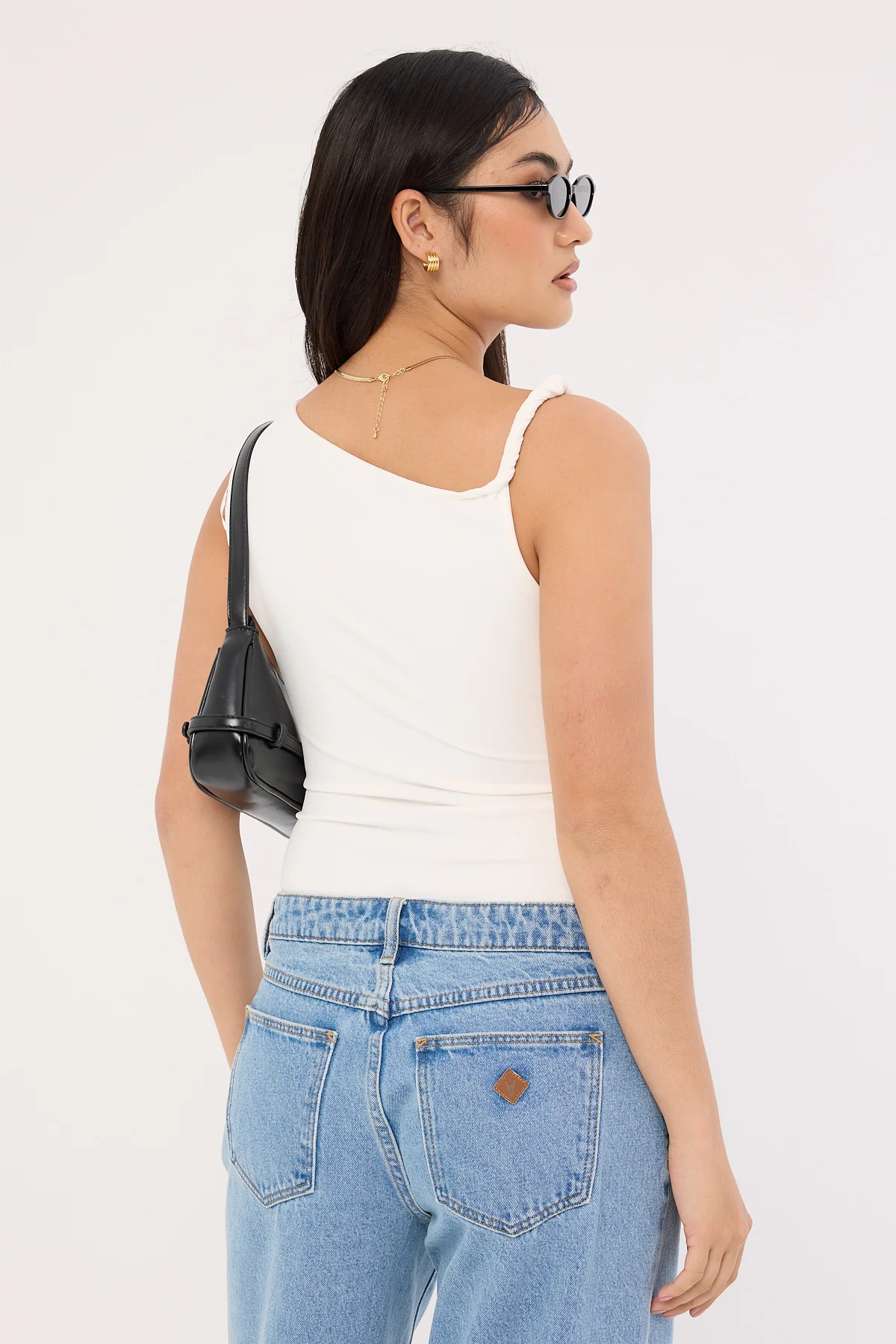 Perfect Stranger Kayla Asym Twist Bodysuit White - Image 5