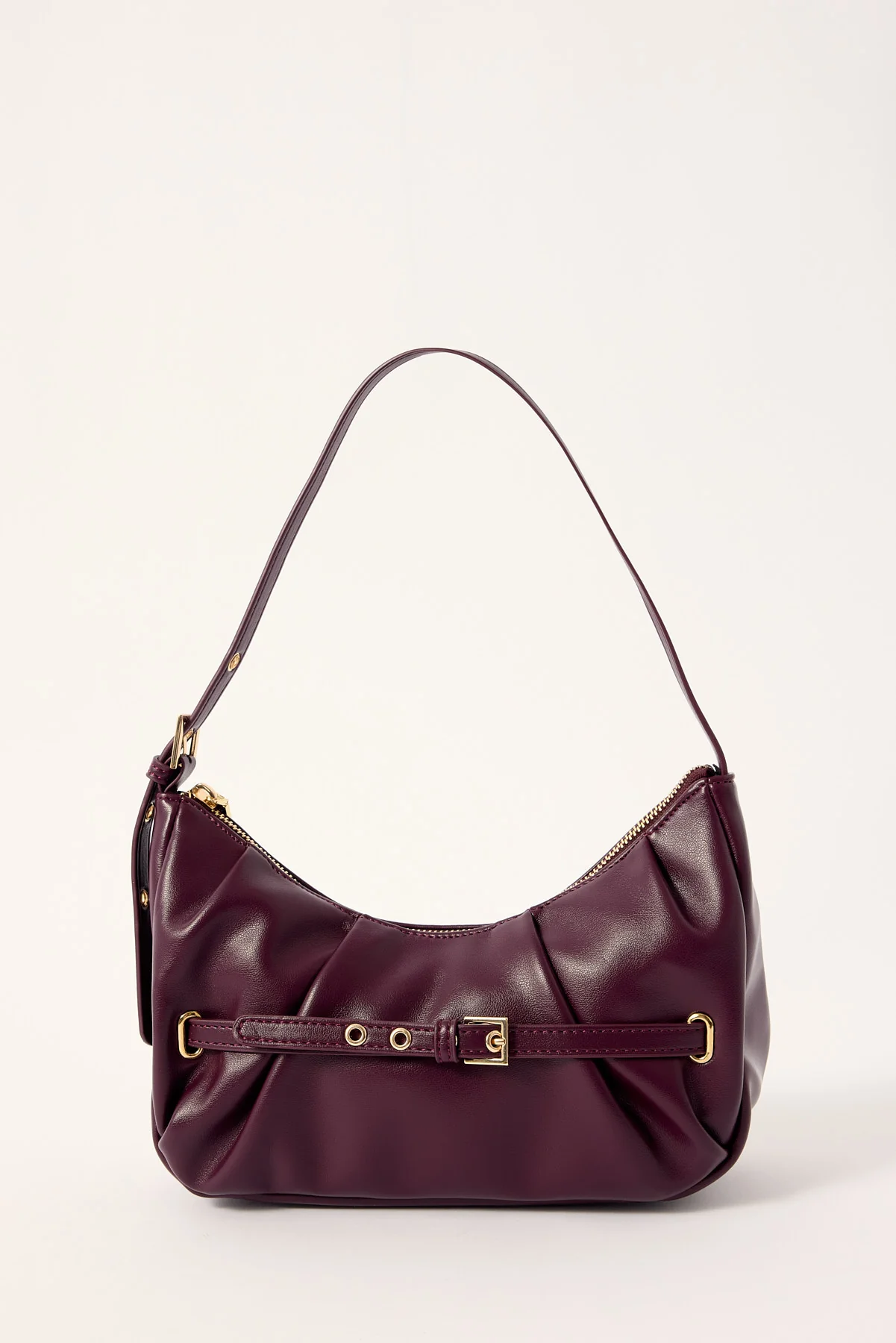 Perfect Stranger Lila Buckle Shoulder Bag Plum