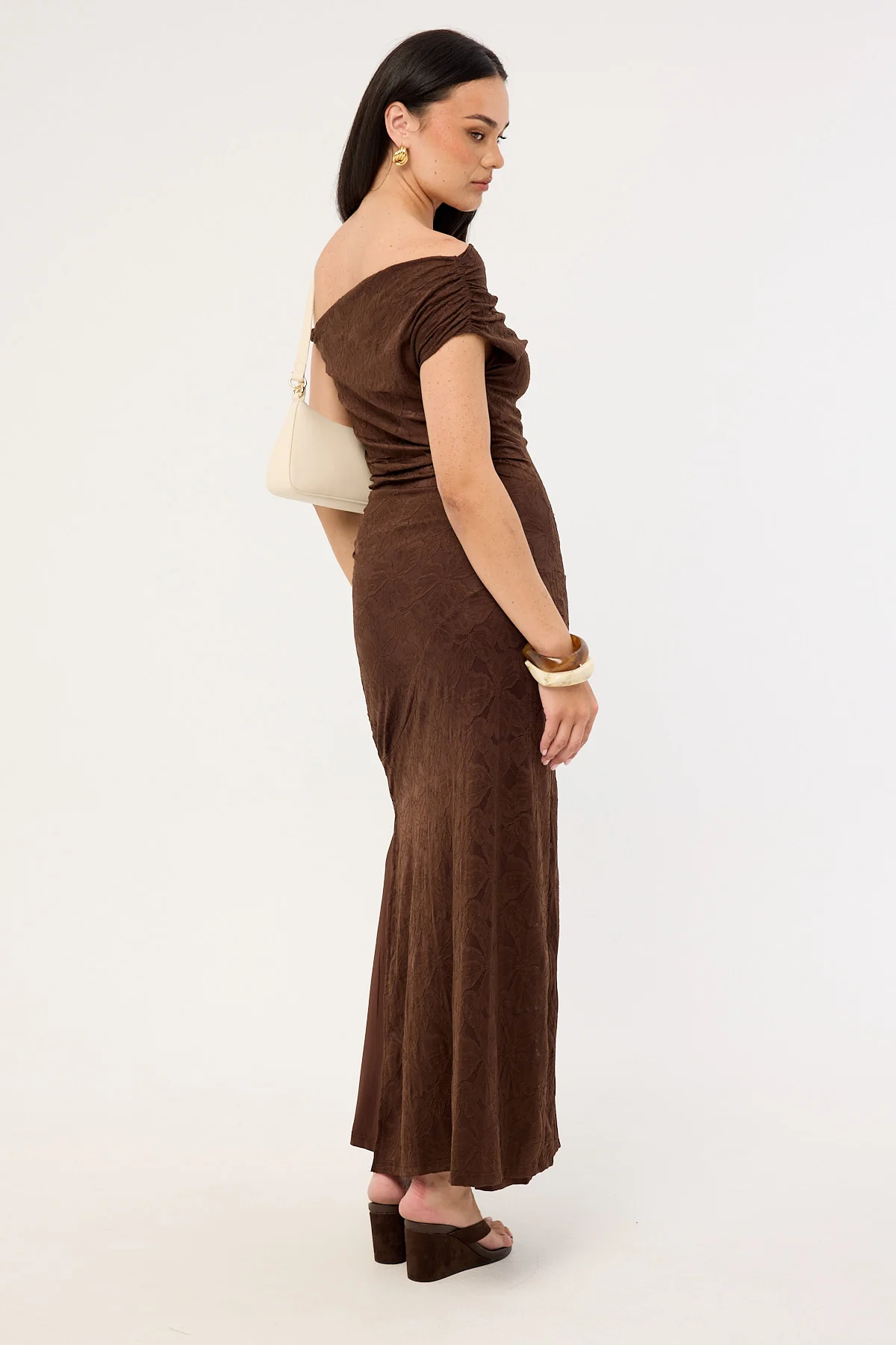 Perfect Stranger Lilo Lace Maxi Dress Brown - Image 8