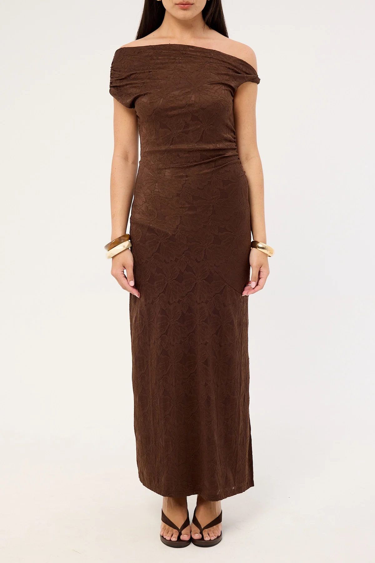Perfect Stranger Lilo Lace Maxi Dress Brown - Image 9