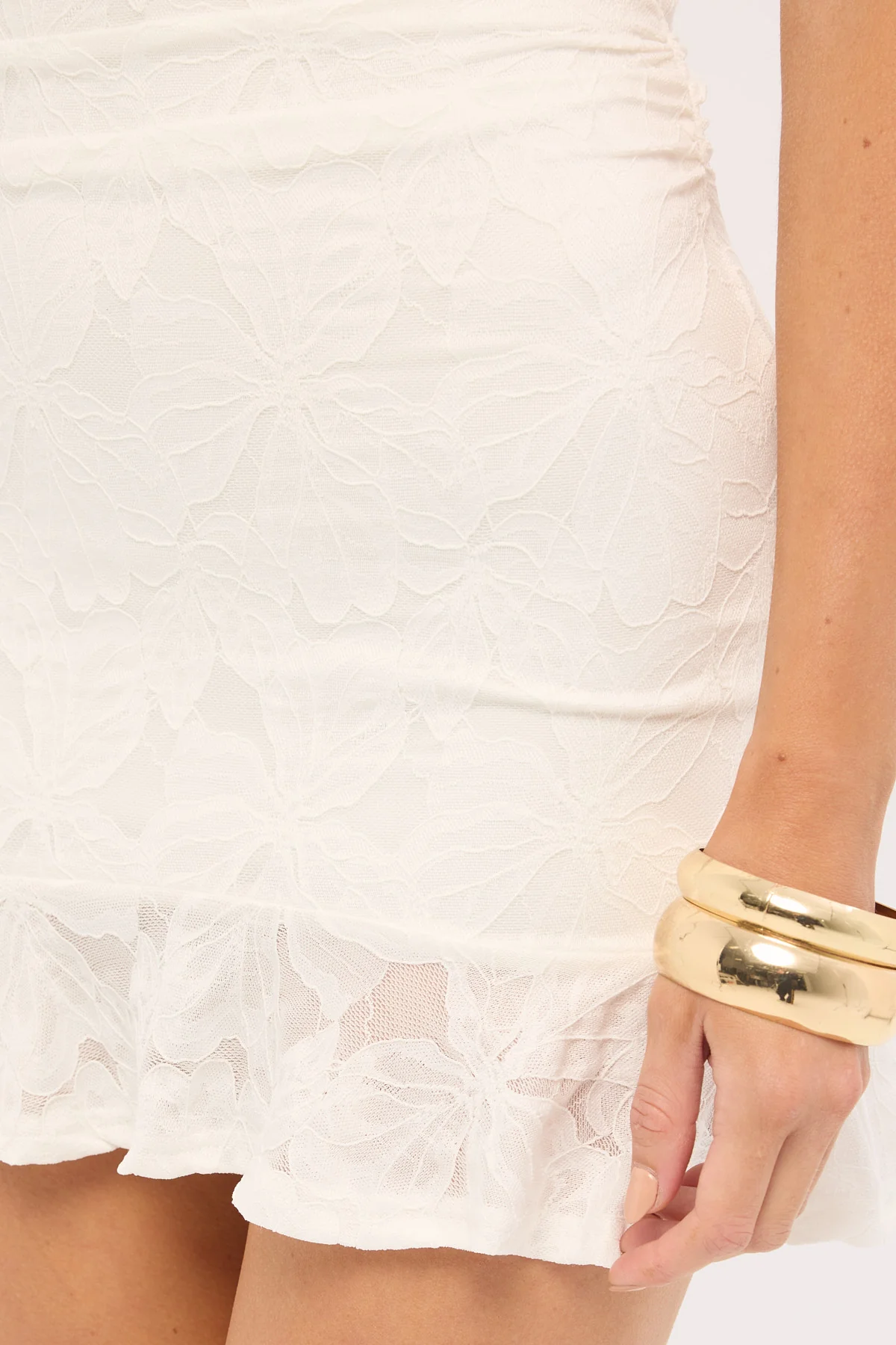 Perfect Stranger Lilo Lace Mini Dress White - Image 3