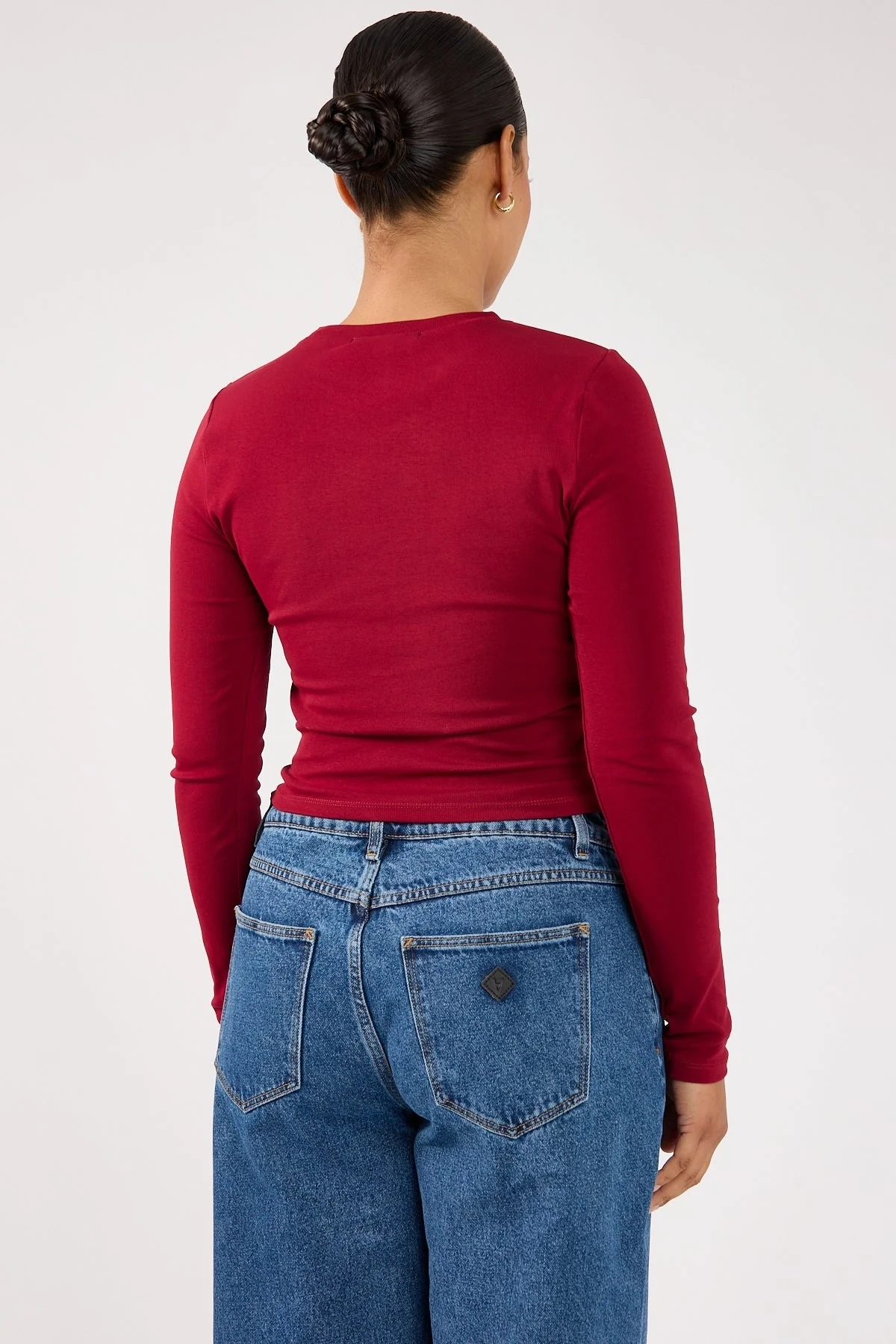 Perfect Stranger Long Sleeve Tee Burgundy - Image 6