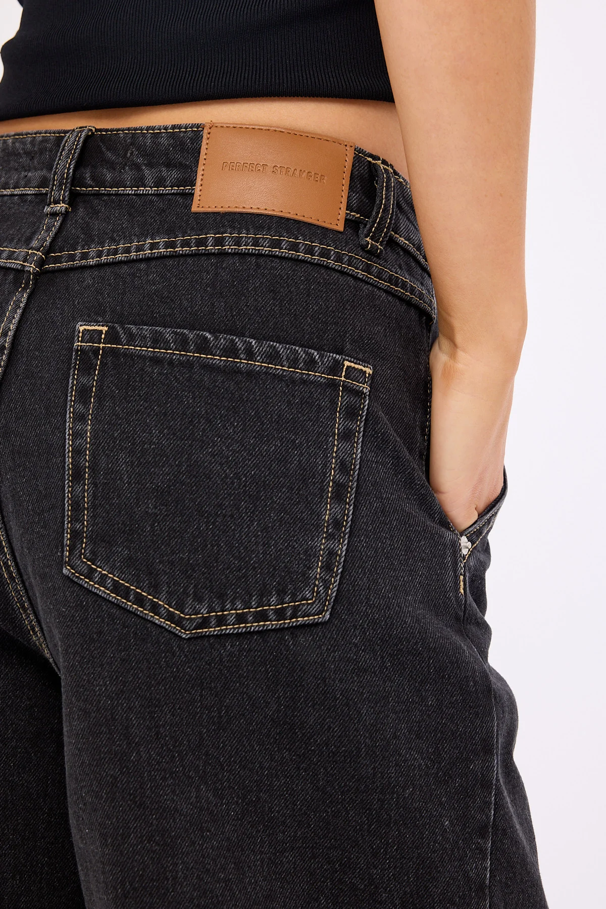 Perfect Stranger Longline Denim Short Washed Grey - Image 7