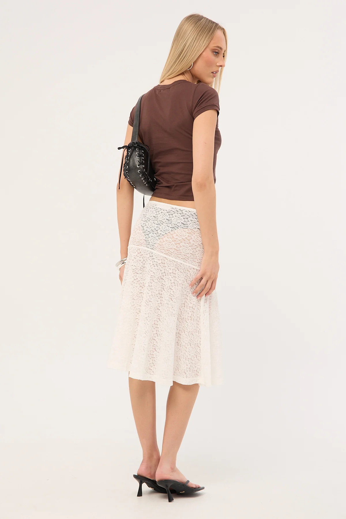 Perfect Stranger Loretta Lace Midi Skirt White - Image 6