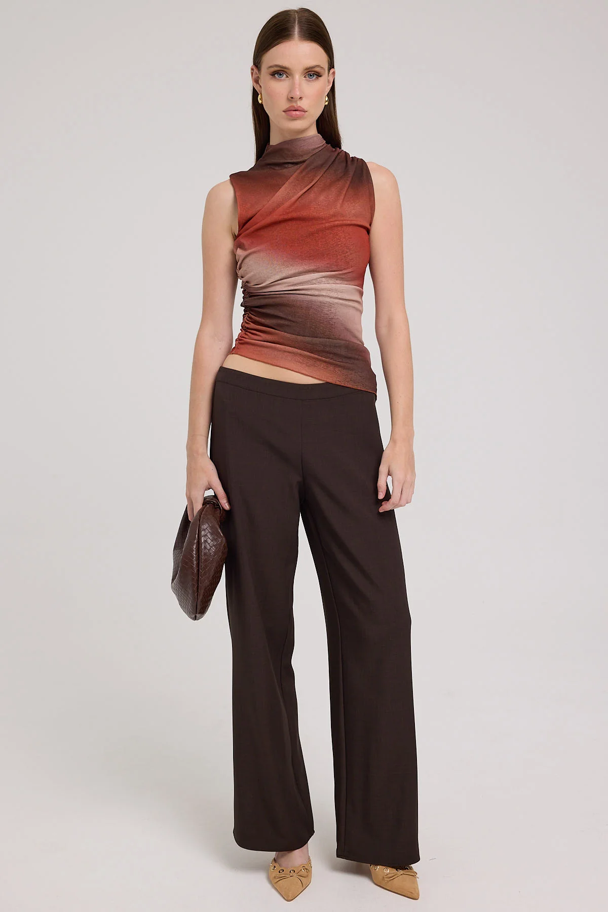 Perfect Stranger Louise Low Rise Pant Brown