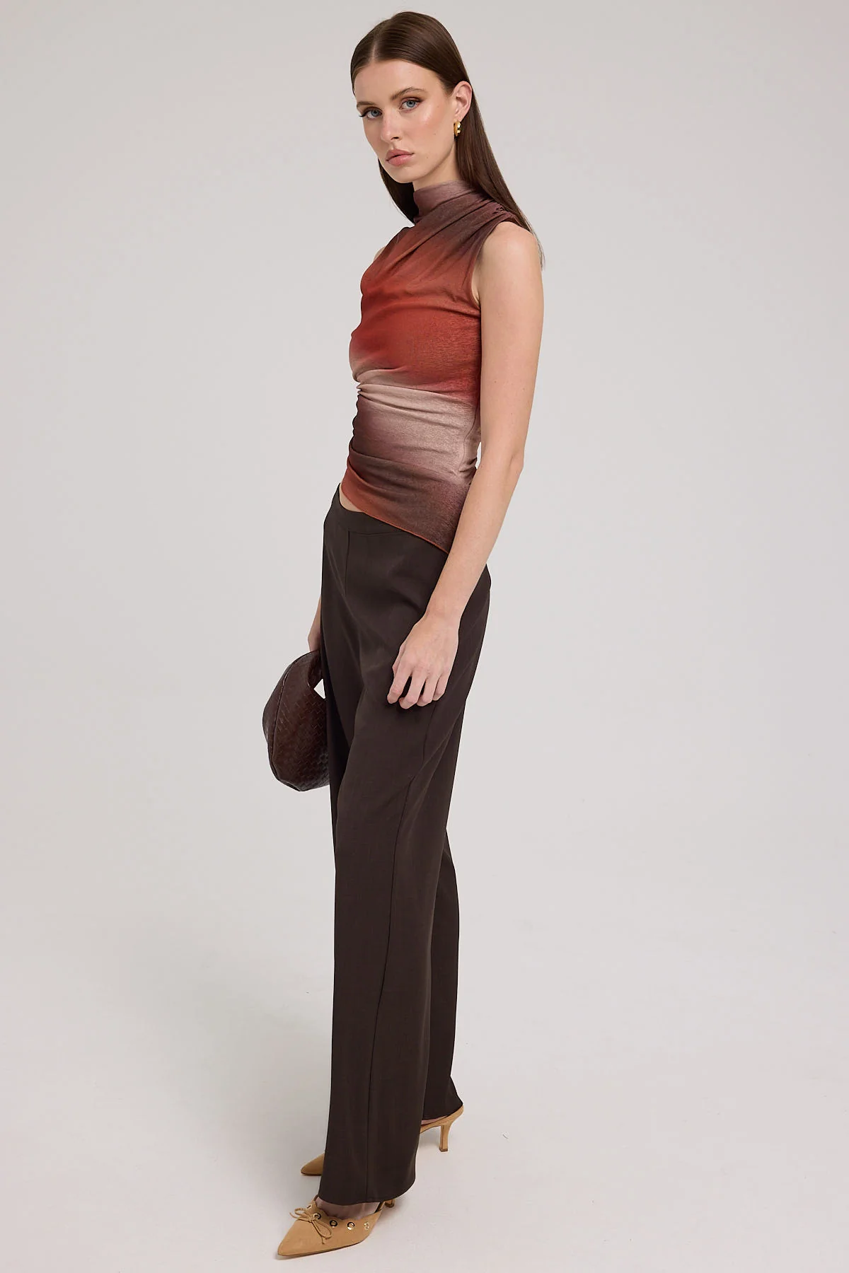 Perfect Stranger Louise Low Rise Pant Brown - Image 2