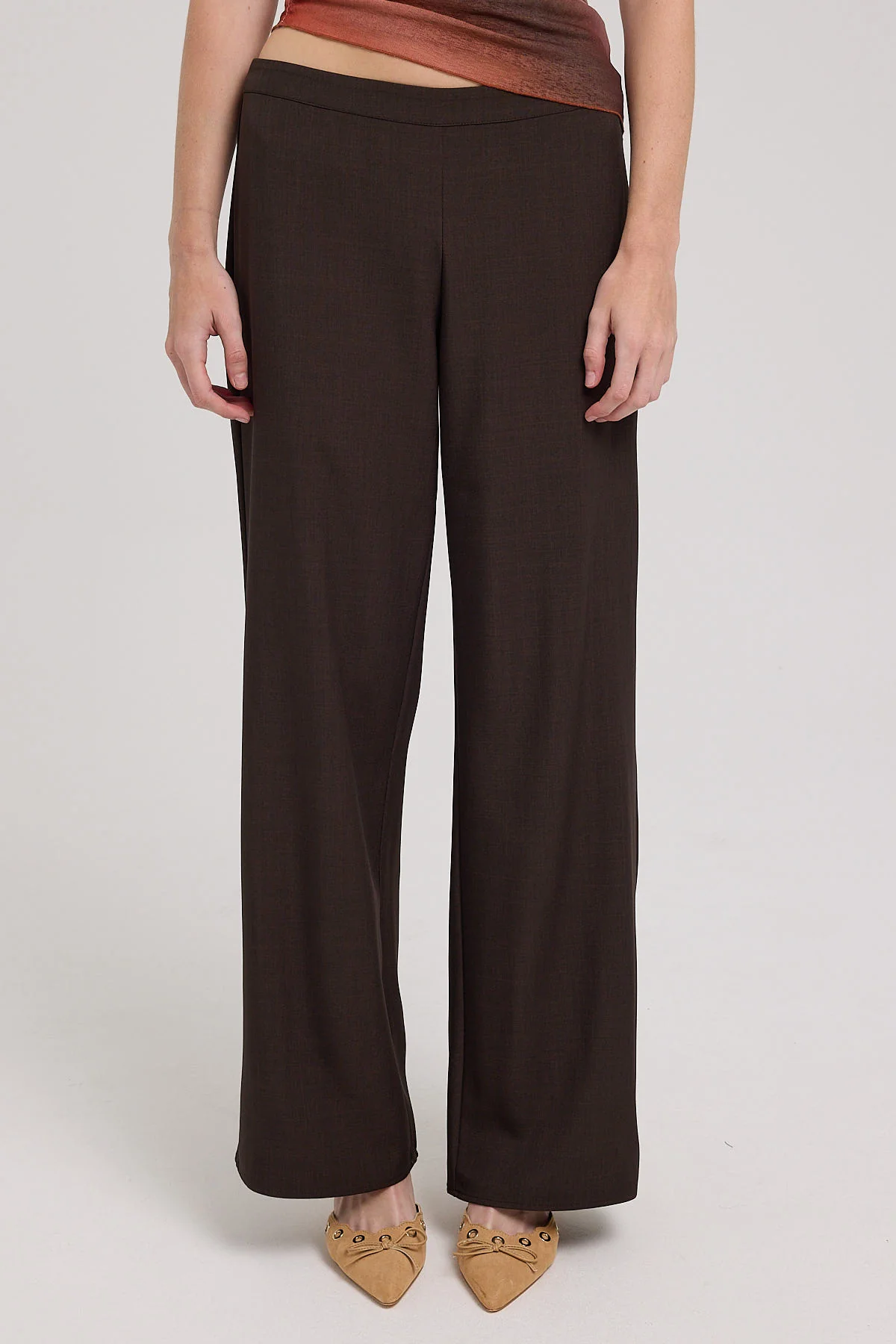 Perfect Stranger Louise Low Rise Pant Brown - Image 5