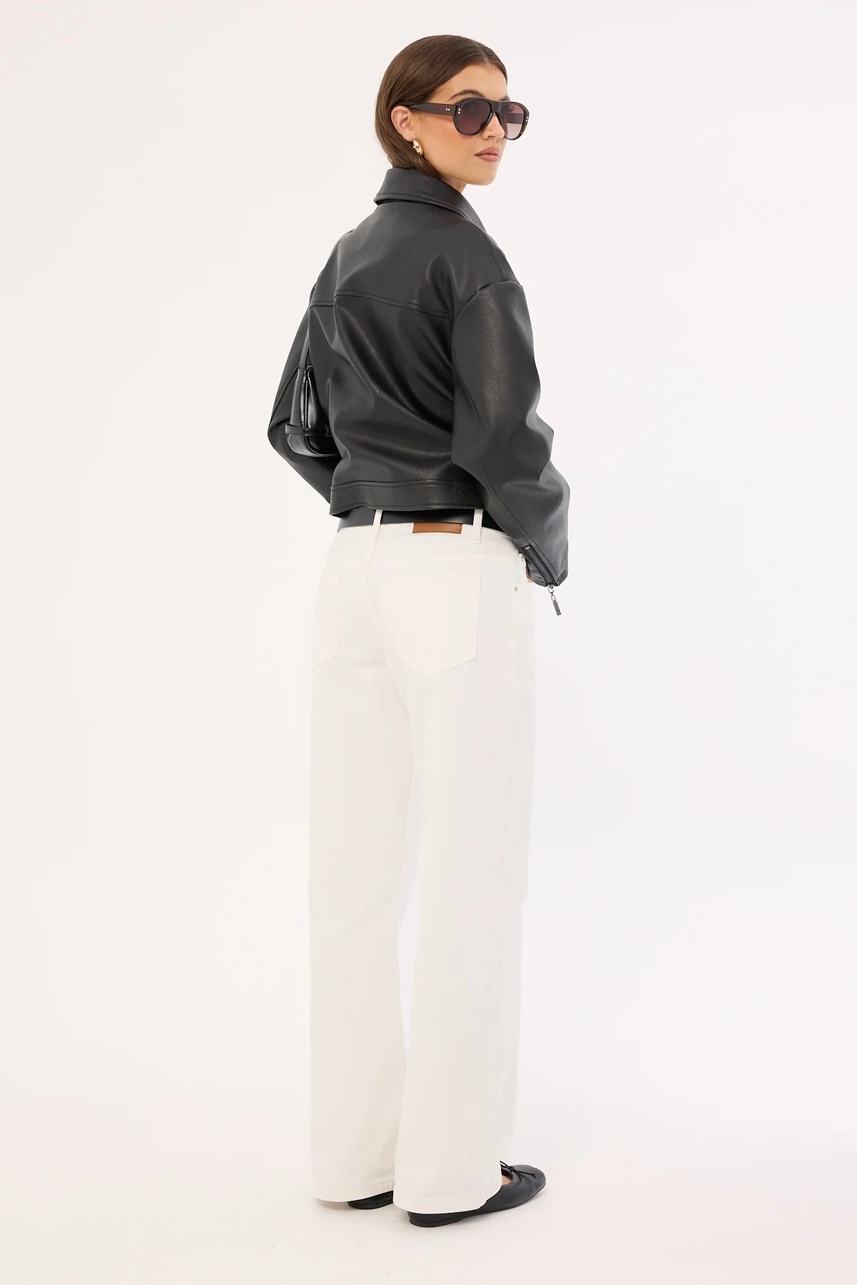 Perfect Stranger Low Rise Baggy Jean Clean White Denim - Image 5