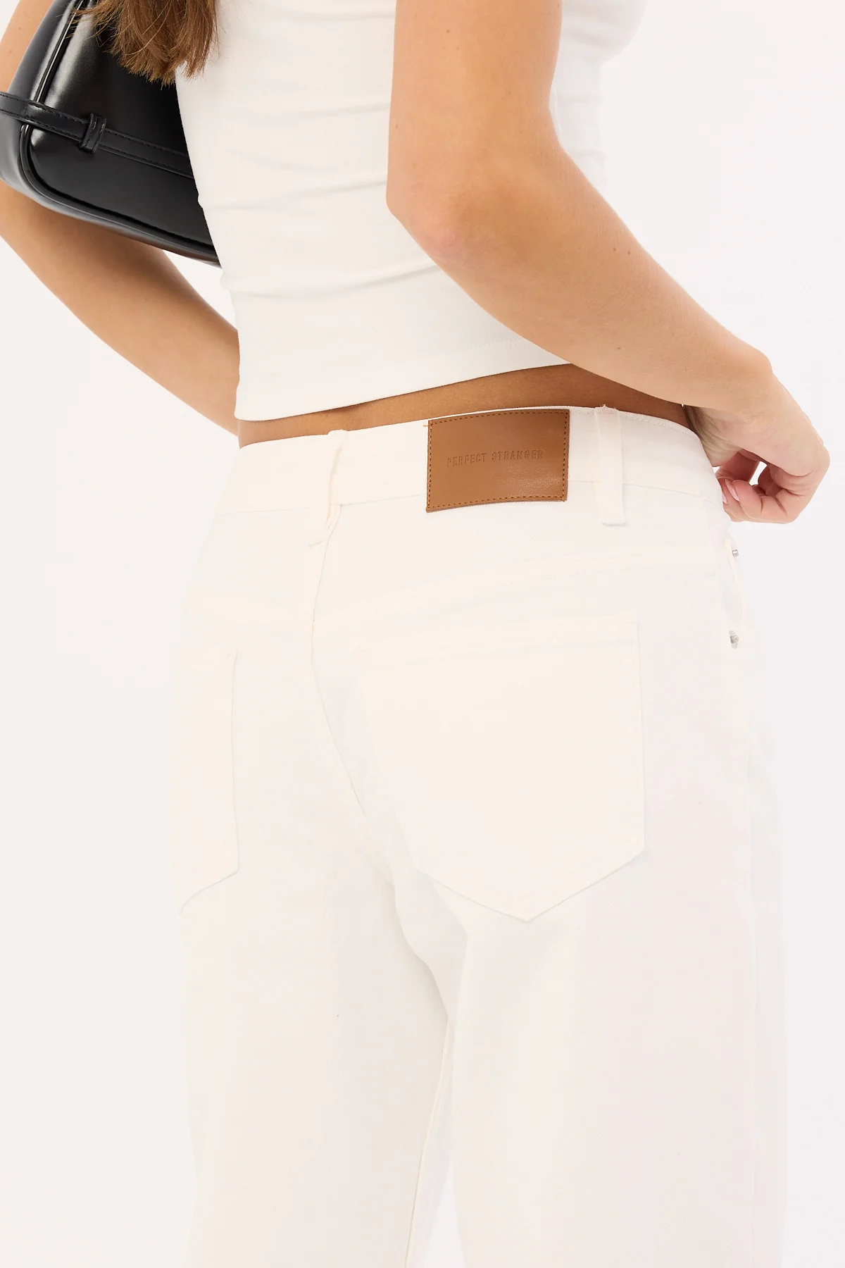 Perfect Stranger Low Rise Baggy Jean Clean White Denim - Image 6