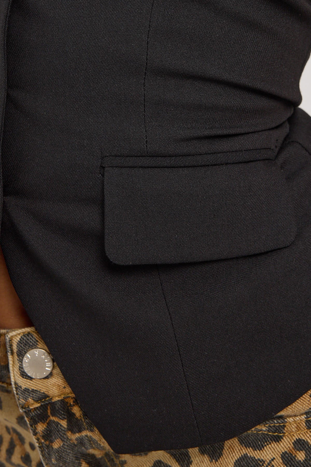 Perfect Stranger Luca Strapless Button Up Top Black - Image 7