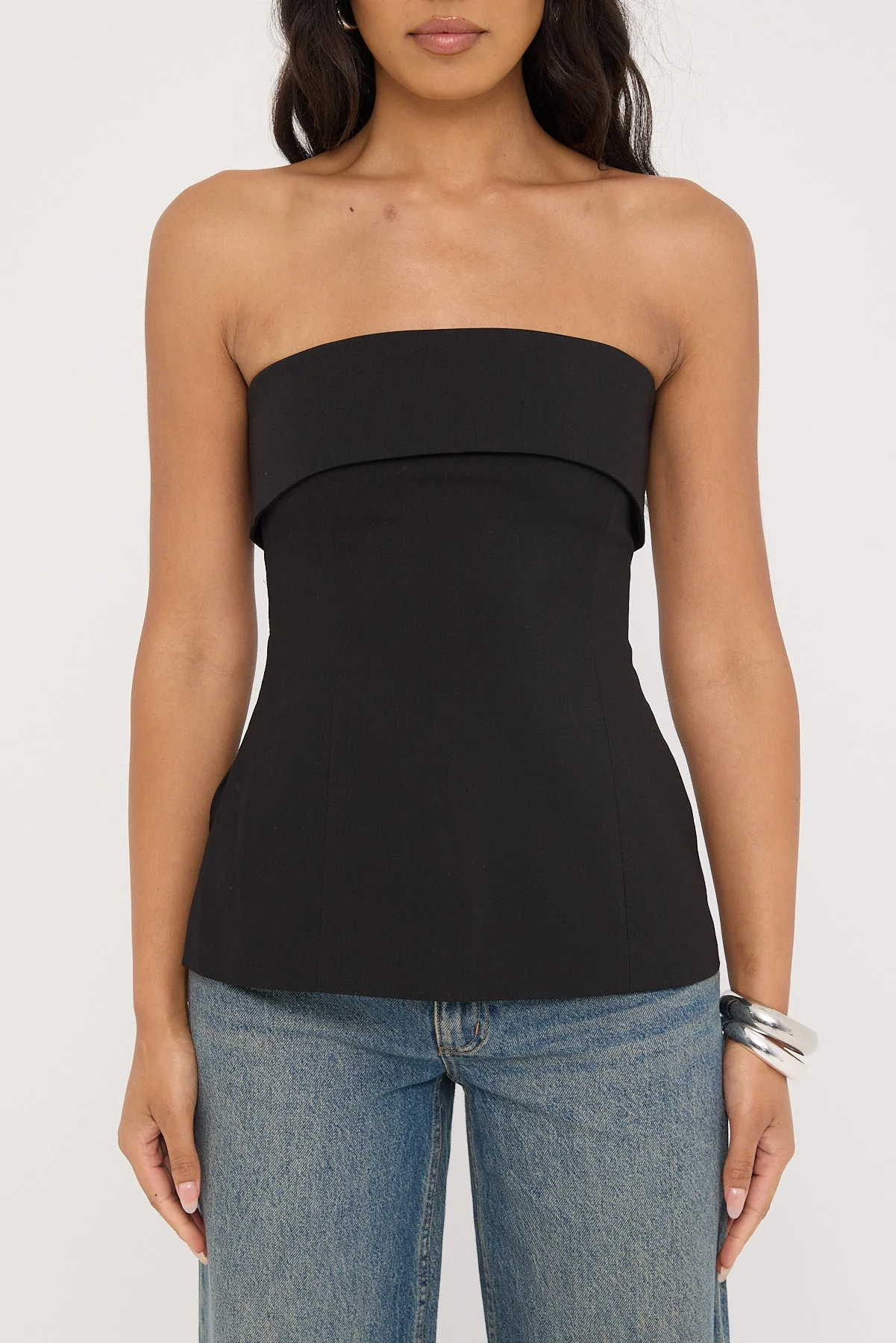 Perfect Stranger Luca Strapless Long Line Top Black - Image 7