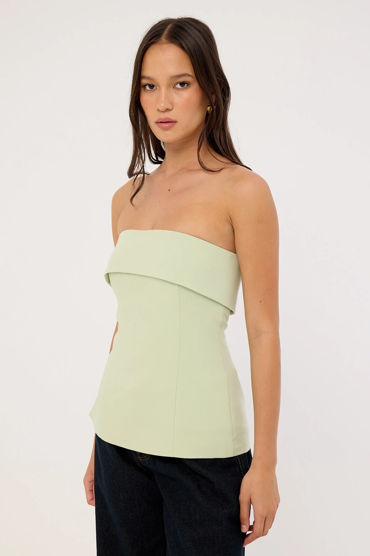 Perfect Stranger Luca Strapless Long Line Top Mint - Image 4