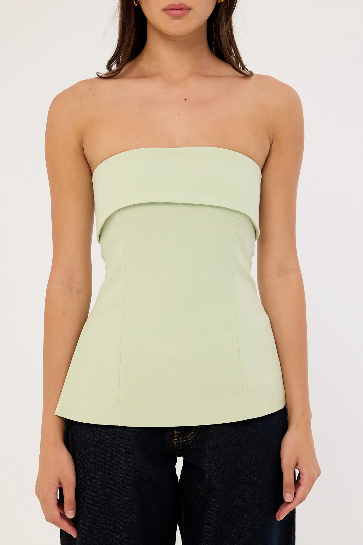 Perfect Stranger Luca Strapless Long Line Top Mint - Image 6