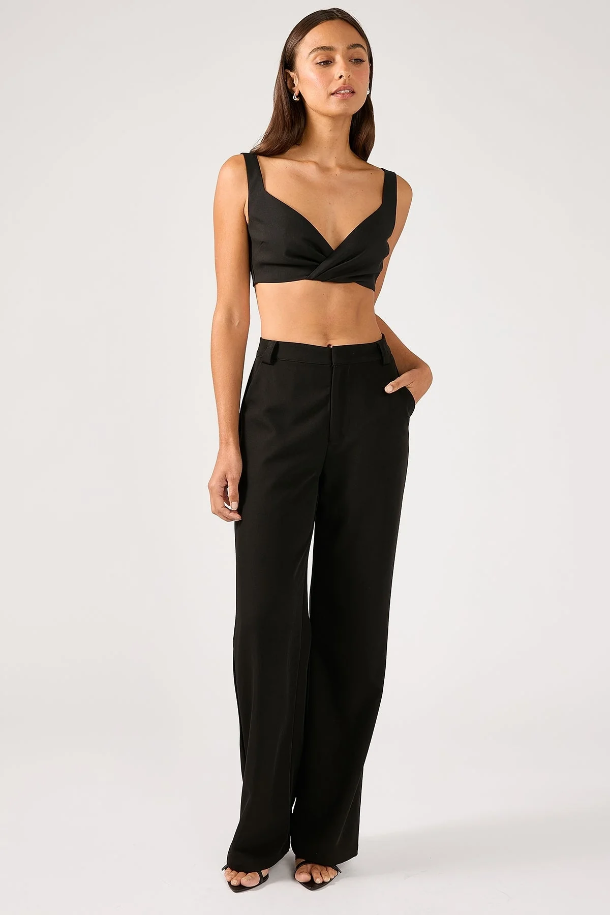 Perfect Stranger Luca V Neck Bralette Black - Image 2