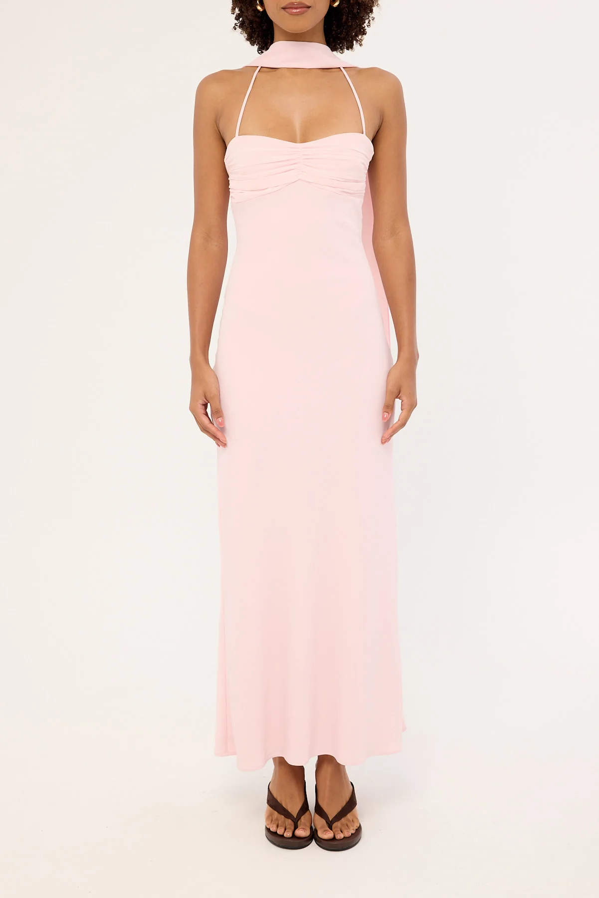 Perfect Stranger Luccia Scarf Maxi Dress Pink - Image 7