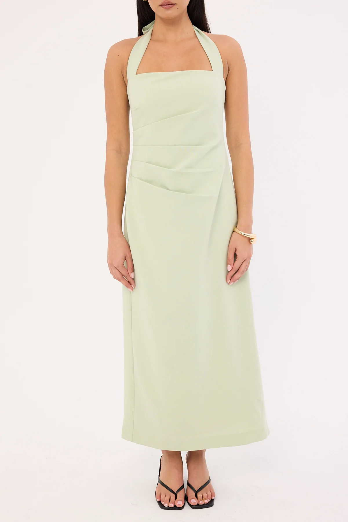 Perfect Stranger Lucette Halter Suiting Midi Dress Mint - Image 7