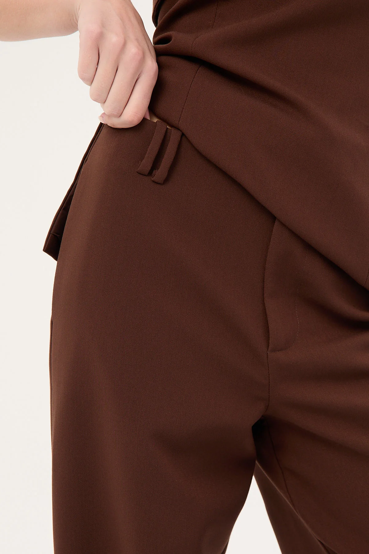 Perfect Stranger Luella Mid Rise Wide Leg Pant Brown - Image 7