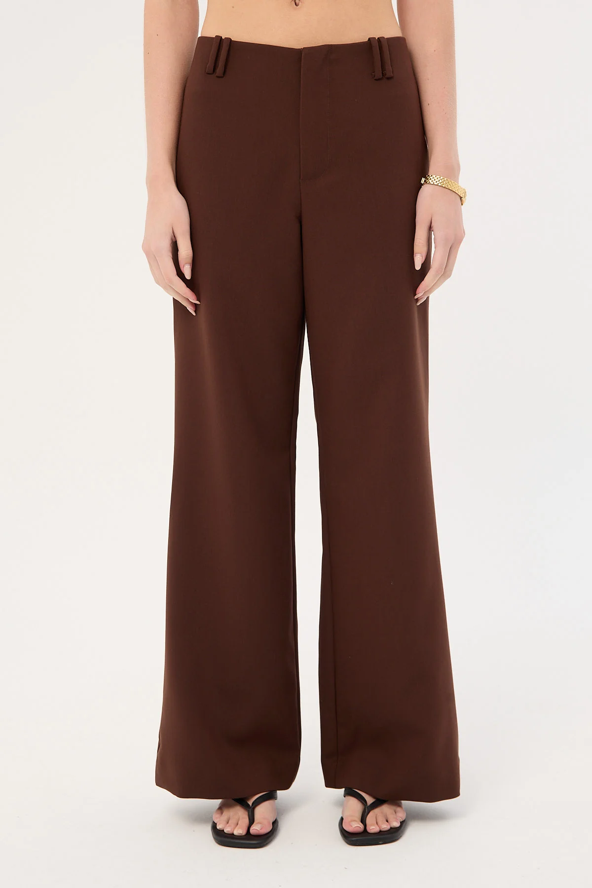 Perfect Stranger Luella Mid Rise Wide Leg Pant Brown - Image 9