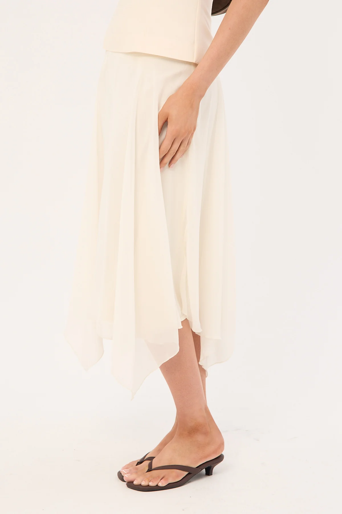 Perfect Stranger Lula Midi Skirt Cream - Image 5