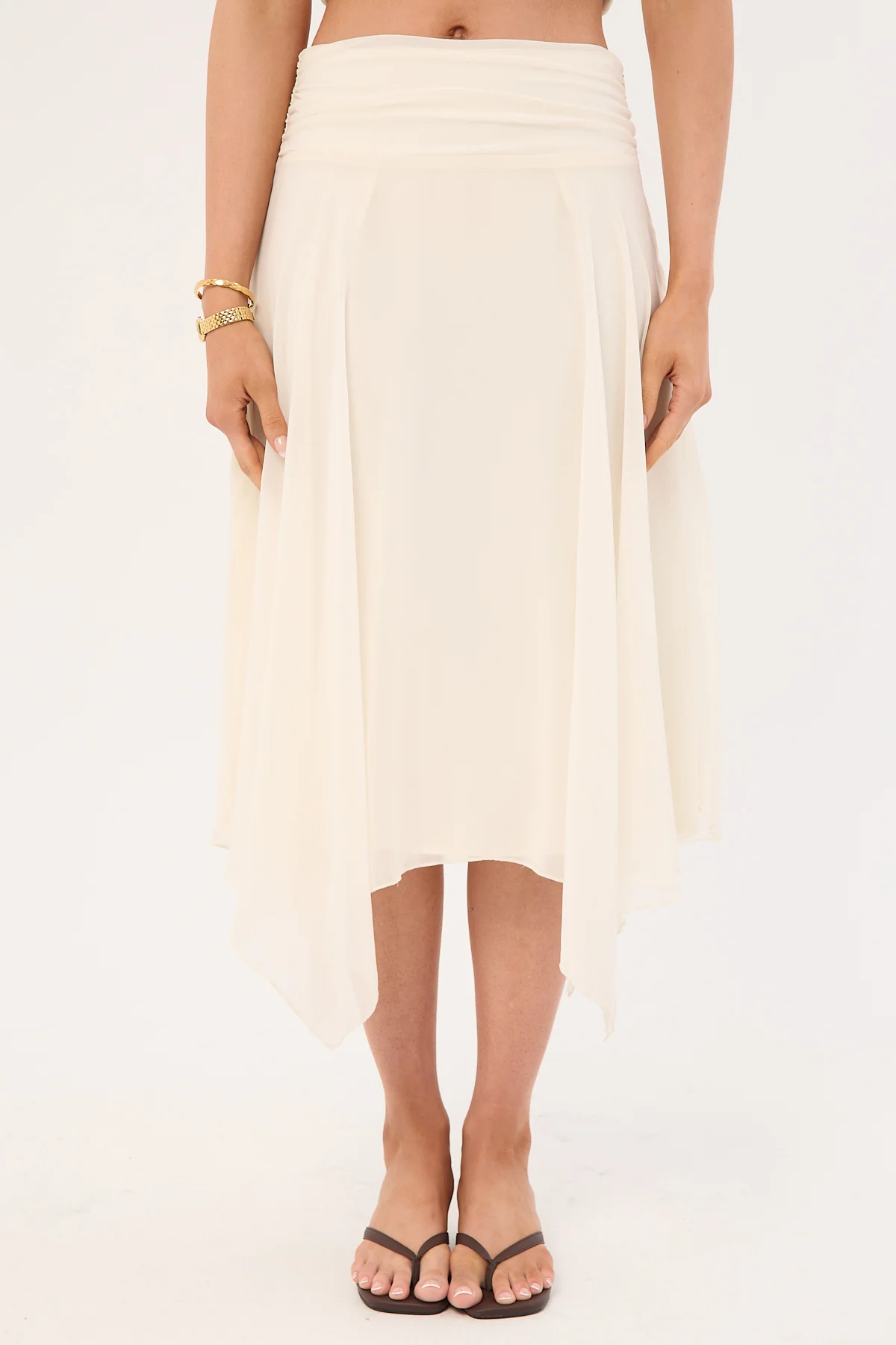 Perfect Stranger Lula Midi Skirt Cream - Image 8