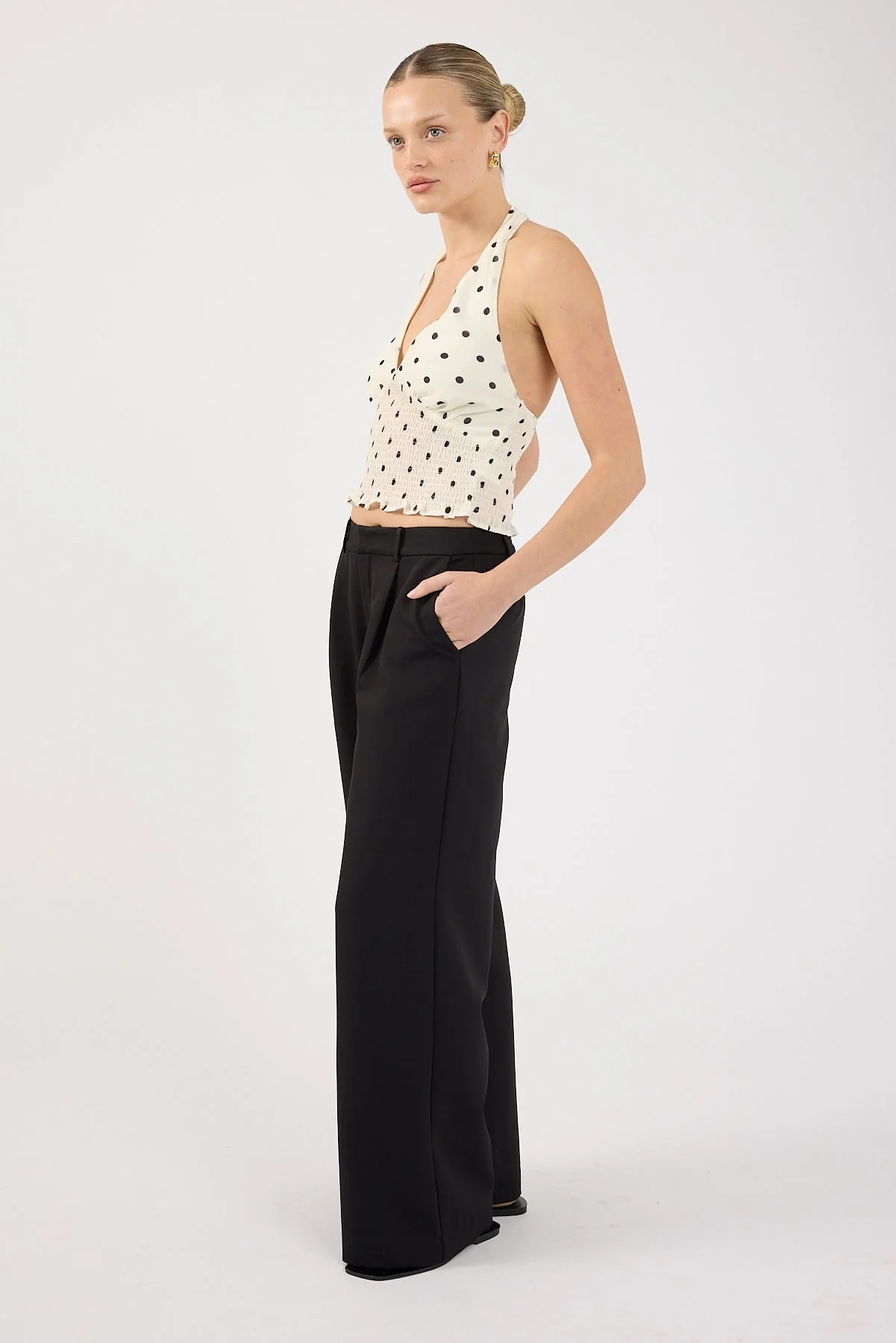Perfect Stranger Lupa Mid Rise Pleated Pant Black - Image 2