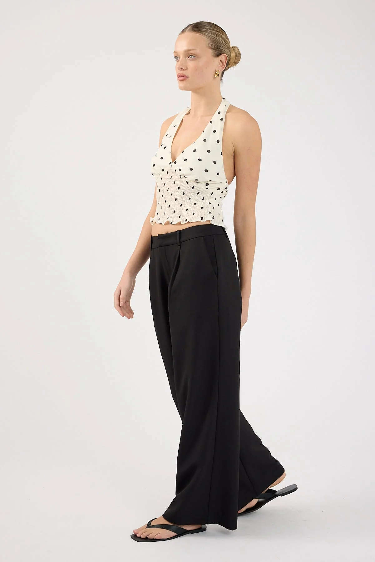 Perfect Stranger Lupa Mid Rise Pleated Pant Black - Image 3