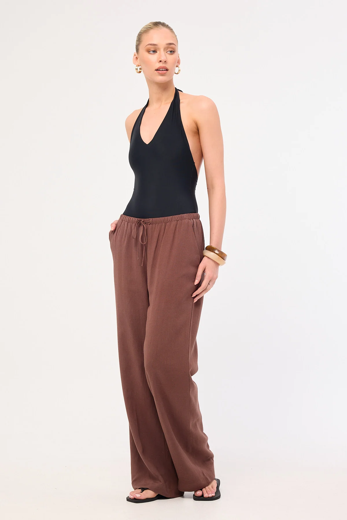 Perfect Stranger Majorca Elastic Pant Brown - Image 2