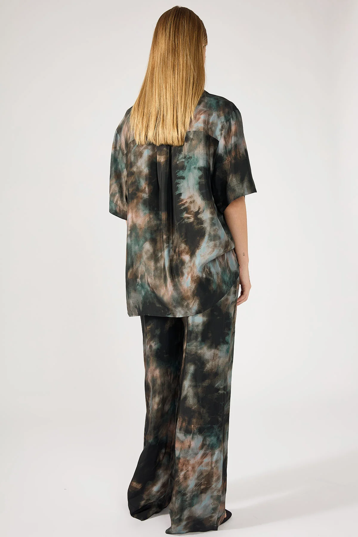 Perfect Stranger Marble Rain Cupro Pant Black Print - Image 11