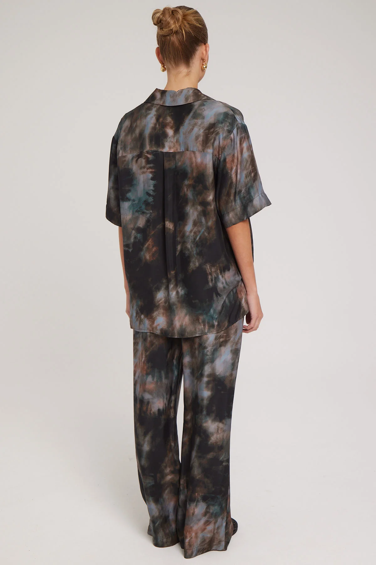 Perfect Stranger Marble Rain Cupro Pant Black Print - Image 3