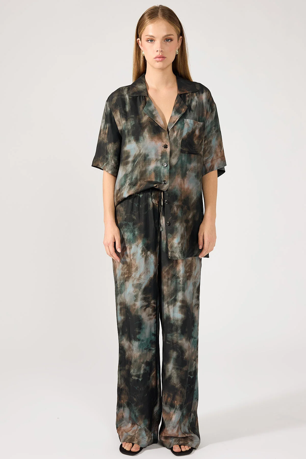 Perfect Stranger Marble Rain Cupro Pant Black Print - Image 7