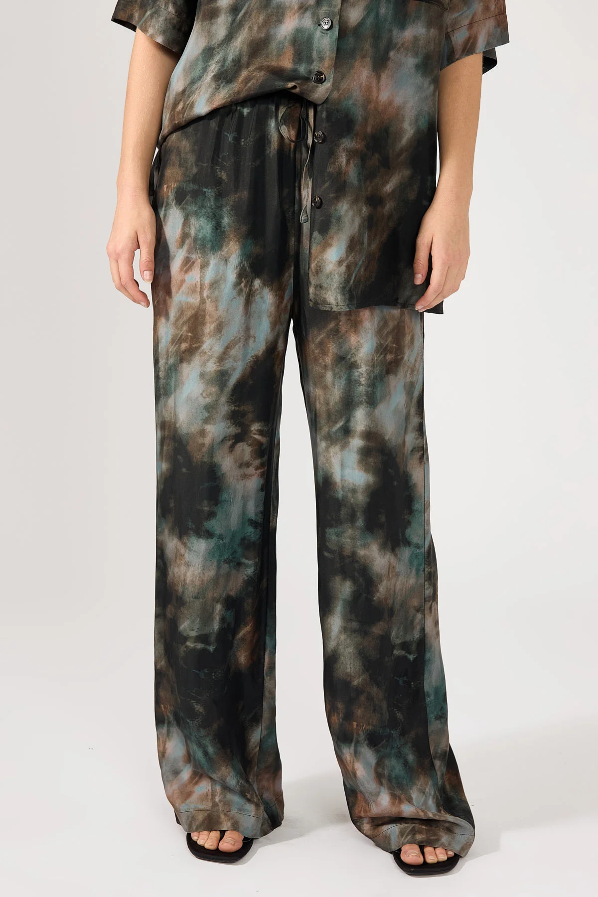 Perfect Stranger Marble Rain Cupro Pant Black Print - Image 8