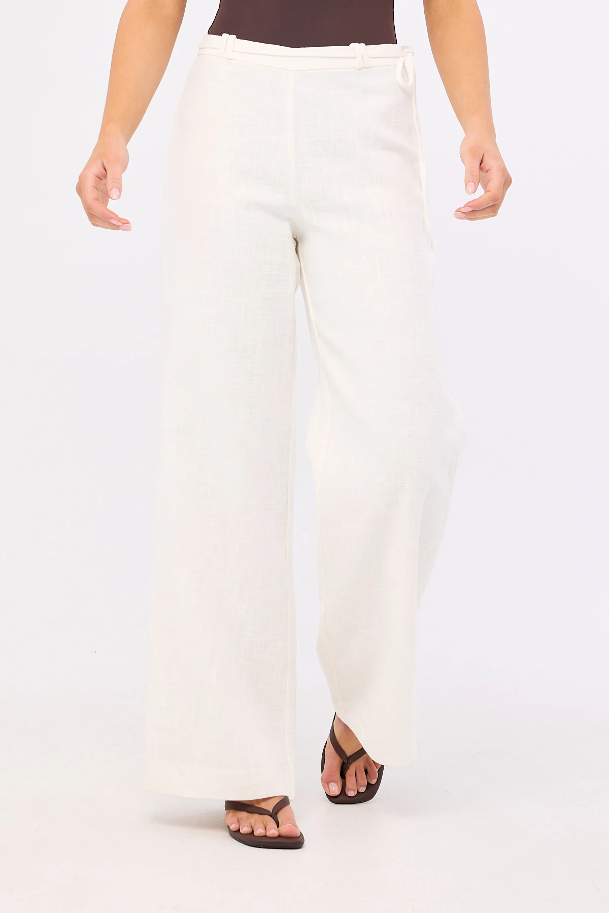 Perfect Stranger Marlo Mid Rise Menorca Pant White - Image 2
