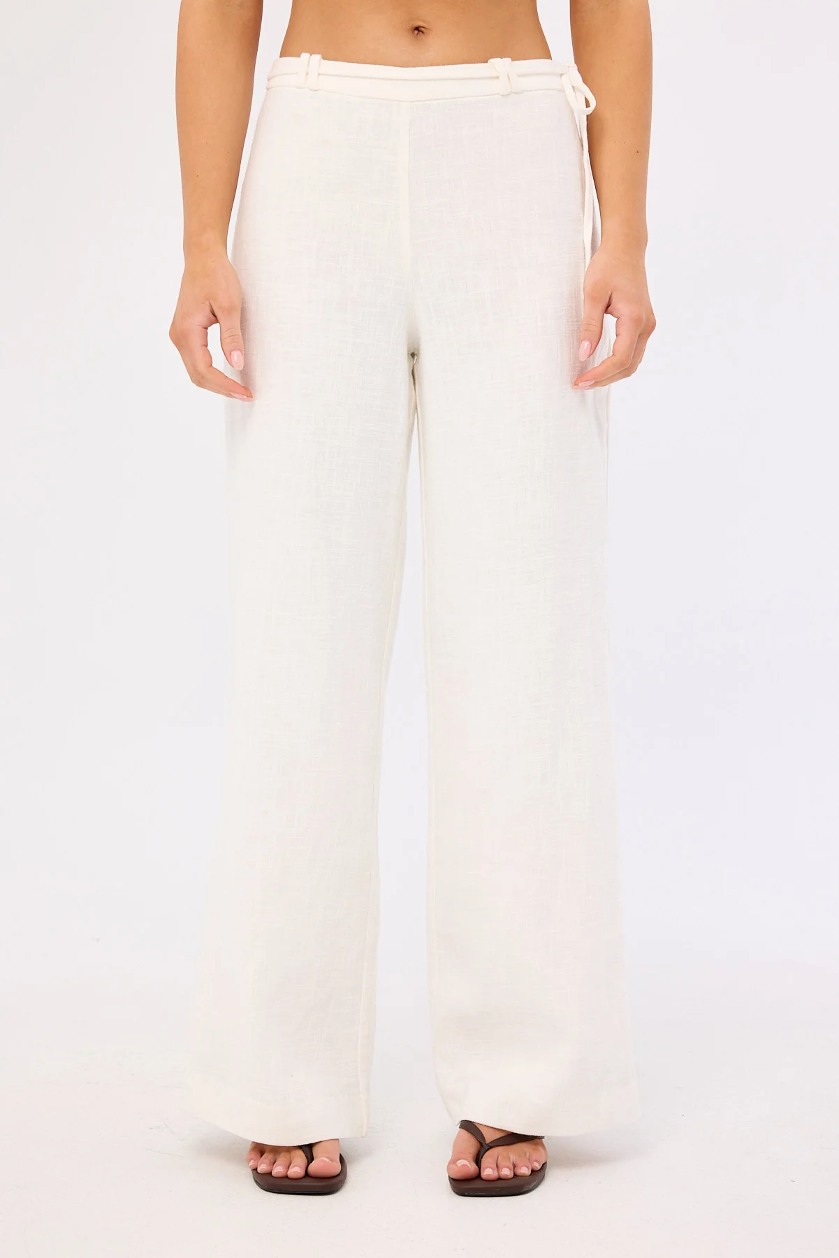 Perfect Stranger Marlo Mid Rise Menorca Pant White - Image 8