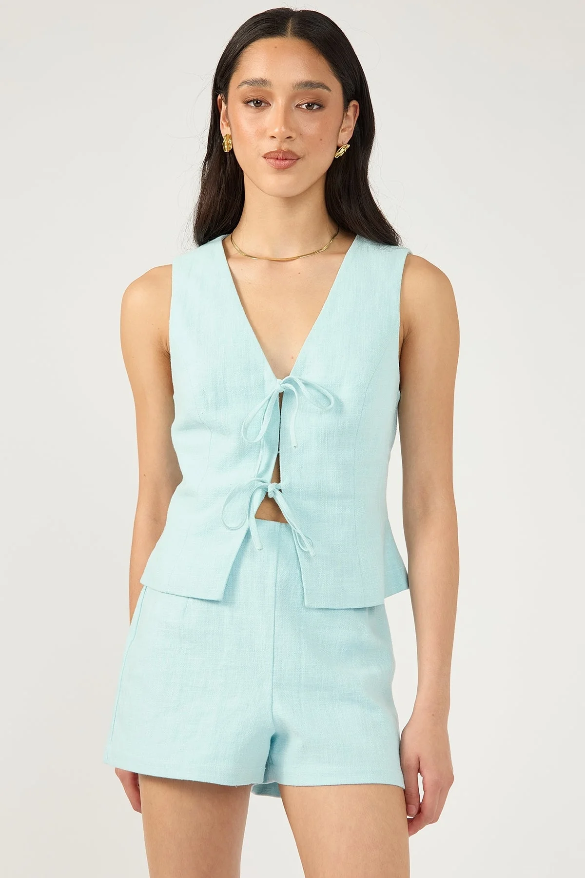 Perfect Stranger Menorca Linen  Short Blue - Image 3