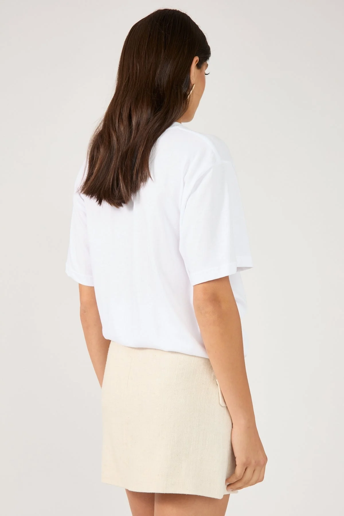 Perfect Stranger MENORCA LINEN SPECKLE TAILORED SKIRT Oatmeal - Image 6