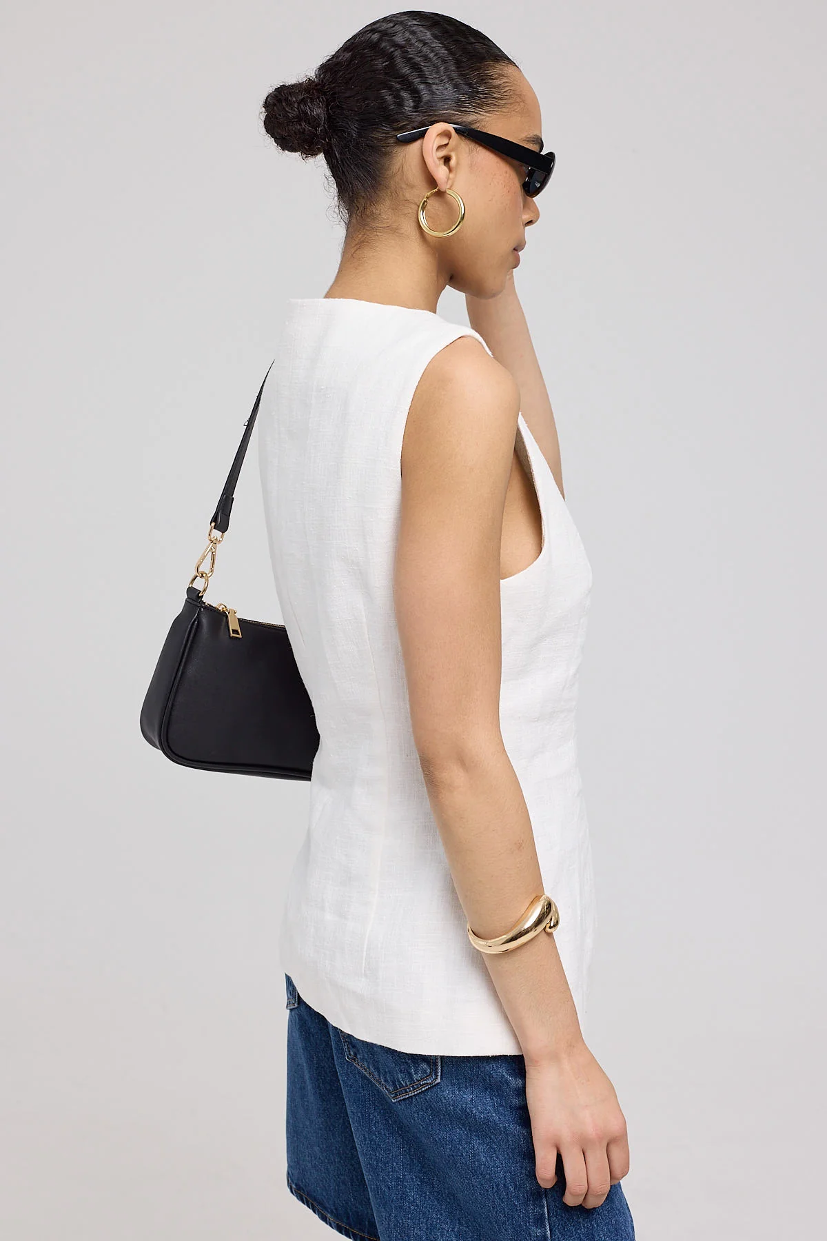 Perfect Stranger Menorca Long Line Vest White - Image 4