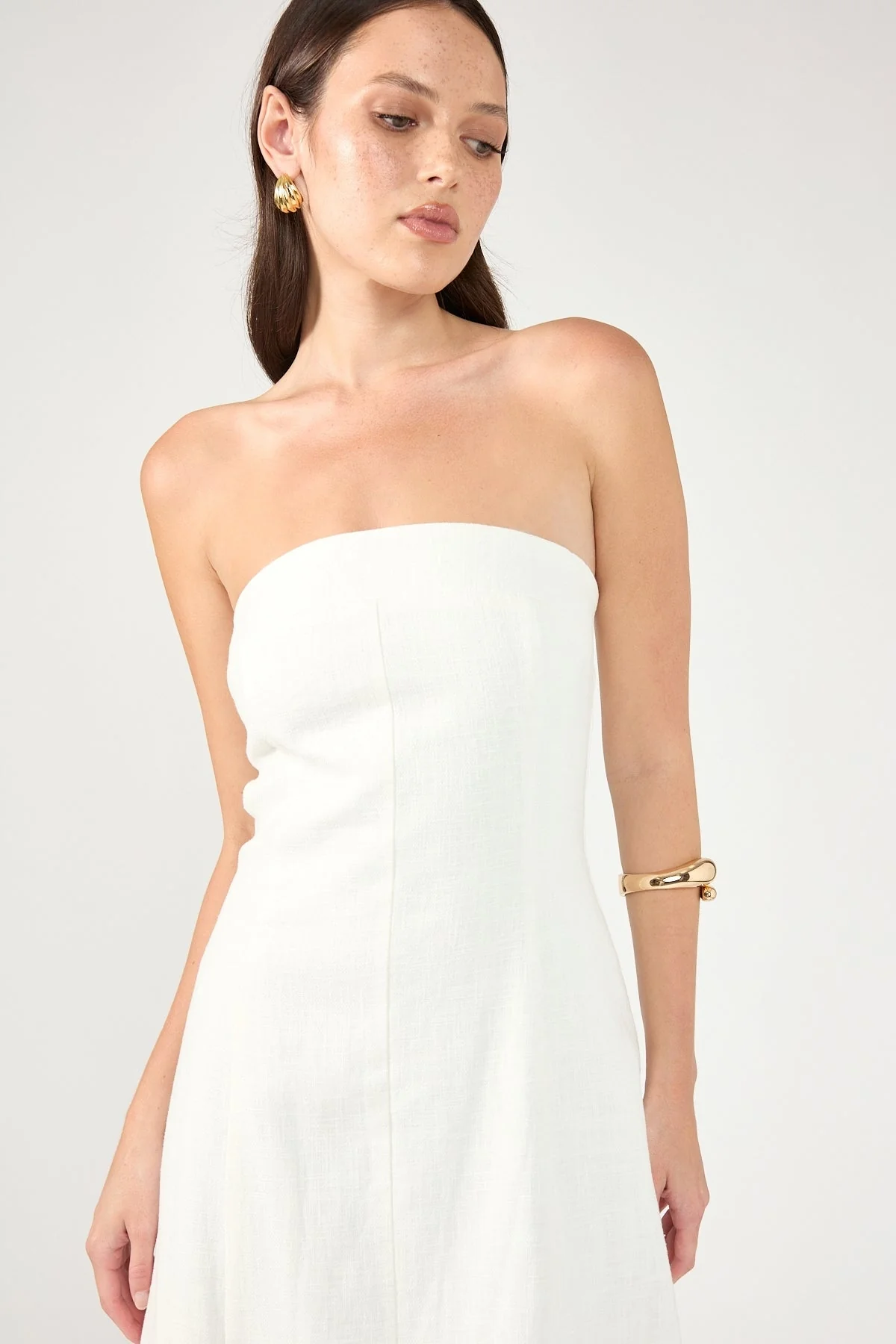 Perfect Stranger Menorca Strapless Maxi Dress White - Image 4