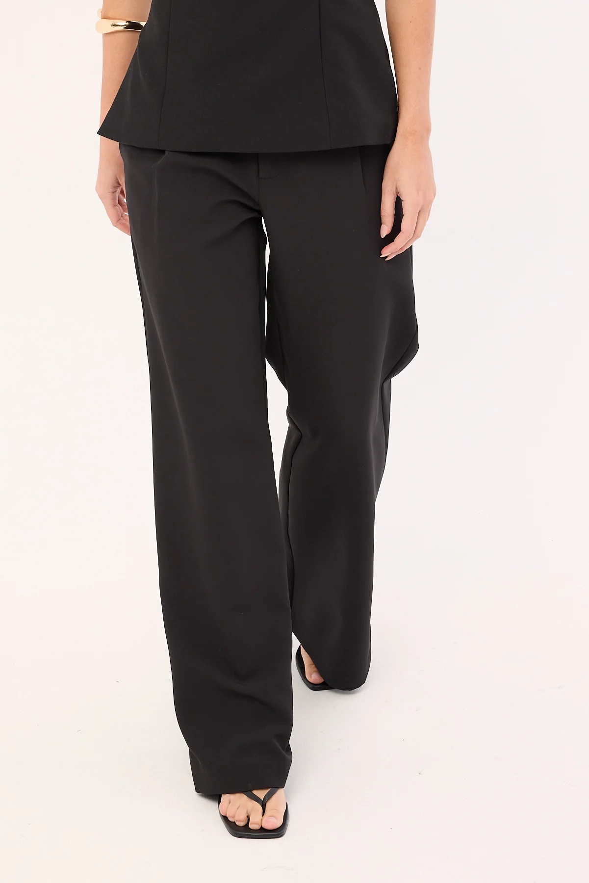 Perfect Stranger Mia Straight Low Rise Pants Black - Image 3